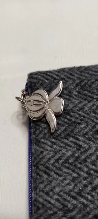 Neceser tela gris espiga