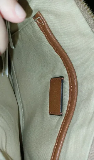 Bolso bandolera Ralph Lauren beige y marrón