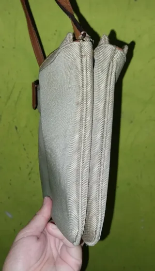 Bolso bandolera Ralph Lauren beige y marrón