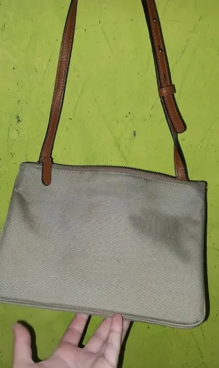 Bolso bandolera Ralph Lauren beige y marrón