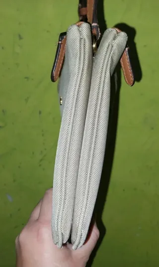 Bolso bandolera Ralph Lauren beige y marrón