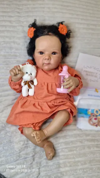 Muñeca estilo reborn 45cm,con cuerpo de la tela