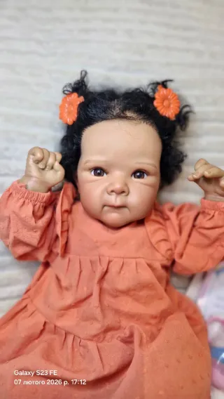 Muñeca estilo reborn 45cm,con cuerpo de la tela