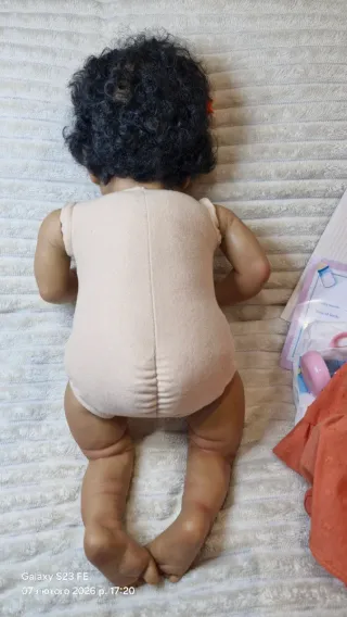 Muñeca estilo reborn 45cm,con cuerpo de la tela