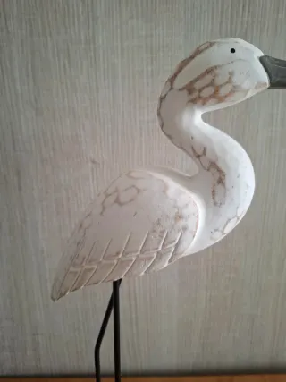 Airone decorativo in legno