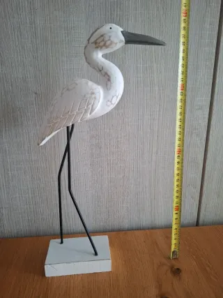 Airone decorativo in legno
