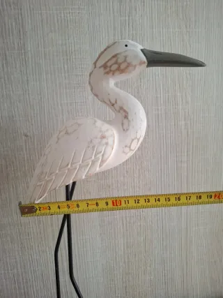 Airone decorativo in legno