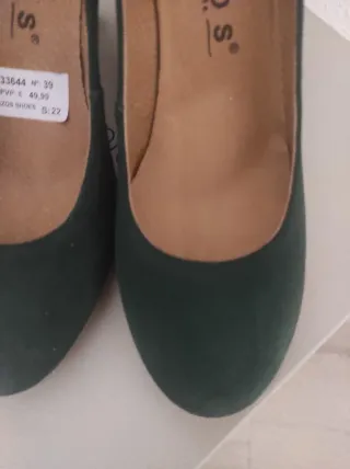 Zapatos de tacón Pazos ante verde