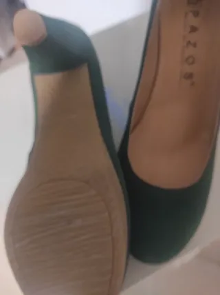 Zapatos de tacón Pazos ante verde