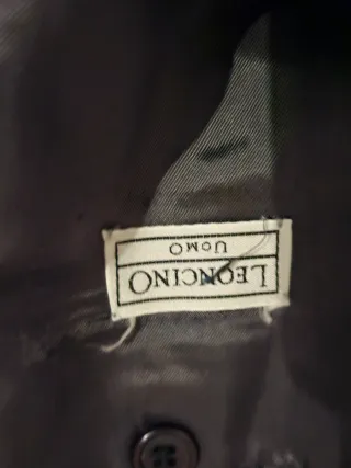 Cappotto Leoncino Uomo Grigio Spigato Taglia 52