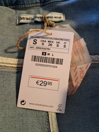 Chaleco tejano / vaquero. Stradivarius - Talla S.