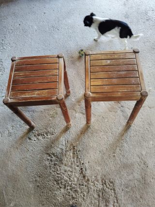 Taburetes bajos de madera (lote de 30 unidades)