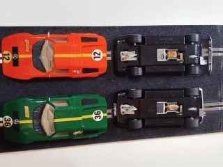 Scalextric Coches de Carreras Naranja y Verde