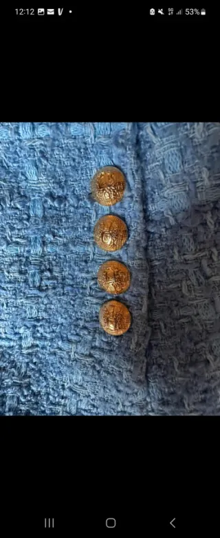 Blazer Massimo Dutti azul con botones dorados