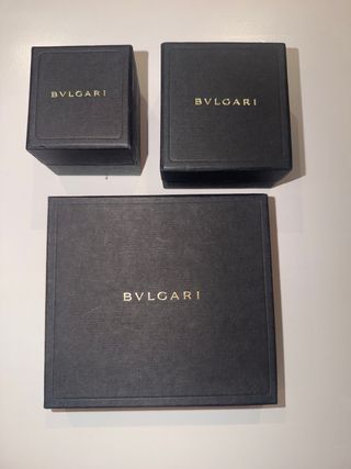Set Scatole Originali BVLGARI Gioielleria di Lusso + Fodera