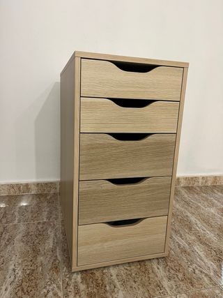 Cajonera ALEX IKEA efecto roble