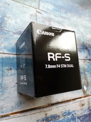 Canon RF-S 7.8mm f4 STM Dual NUEVA Garantía 3 anõs