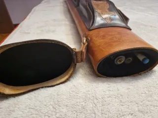 Taquera de cuero para tacos de billar