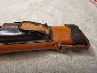 Taquera de cuero para tacos de billar