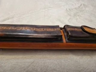 Taquera de cuero para tacos de billar