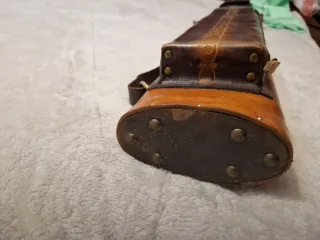 Taquera de cuero para tacos de billar