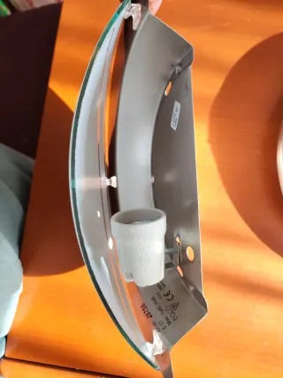 2 Apliques Lámparas Pared Cristal Metal