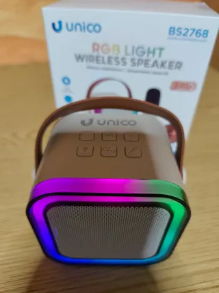 Altavoz y Micrófono Karaoke Unico RGB