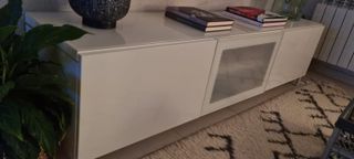 Mueble Salón Blanco/Vidrio 180cm