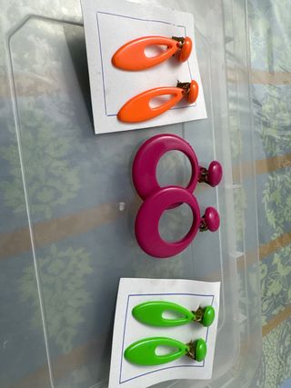 Pendientes de feria coloridos