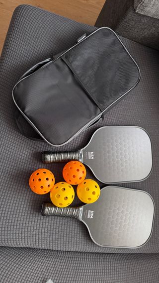 Kit 2 Palas Pickleball + Bolas + Bolso