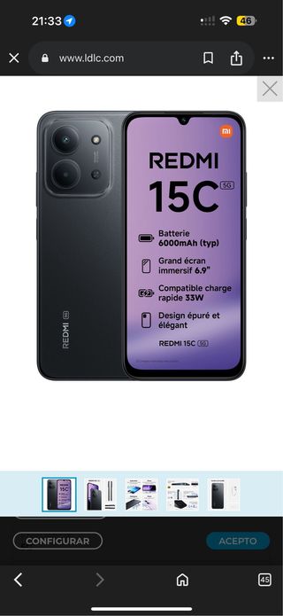 Xiaomi Redmi 15C 5G Negro