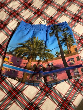 Bañador Superdry Talla M Palmeras y Piscina