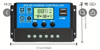 Controlador Carga Solar MCU 12V 30W color azul.