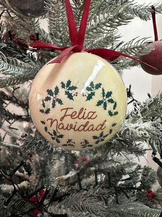 Set 14 Bolas Navidad Rojas y Blancas