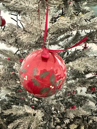 Set 14 Bolas Navidad Rojas y Blancas