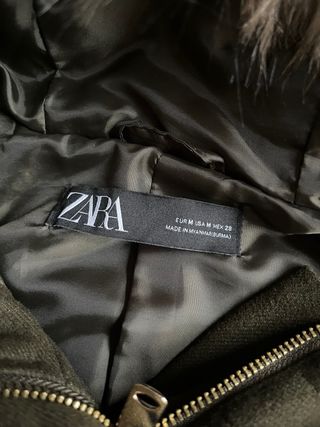 Abrigo verde paño Zara