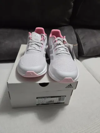 Zapatillas Adidas Runfalcon 3 K Gris/Rosa
