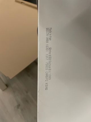 Puerta BESTA VARA Ikea Blanca Vidrio