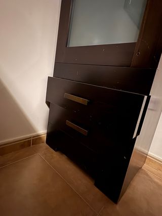 Mueble salón color wengué Madera maciza