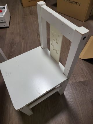 Pupitre madera infantil + silla