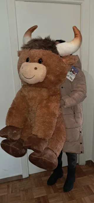 Peluche Toro Gigante XXL Marrón