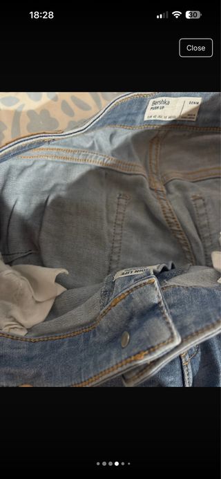 Calças de ganga azuis