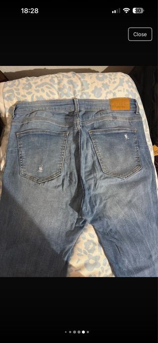 Calças de ganga azuis