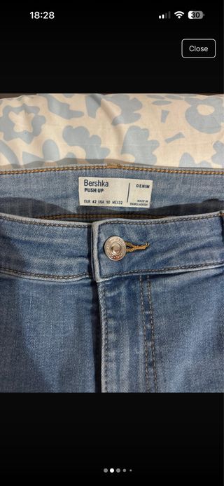 Calças de ganga azuis