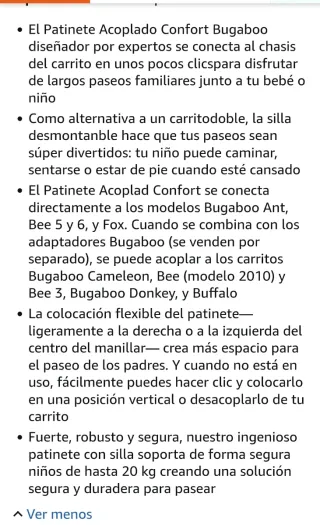 Patinete Bugaboo para carrito