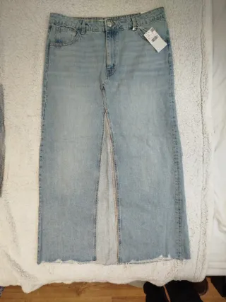 Falda vaquera larga Mango nueva