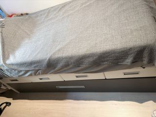 Cama individual con nido y 3 cajones