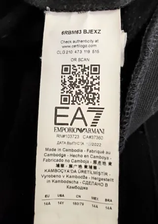 Felpa Emporio Armani Nera