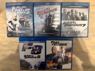 Lote 5 Películas Fast & Furious Blu-ray
