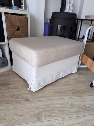 Puff/Reposapiés con Almacenaje Ikea EKTORP